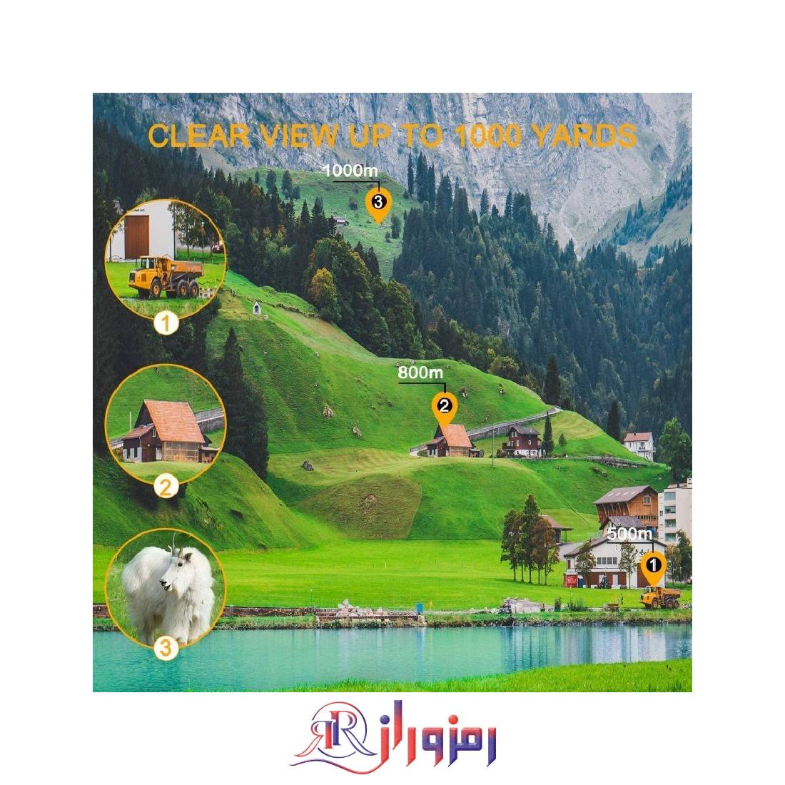دوربین تک چشم مدل 16x52